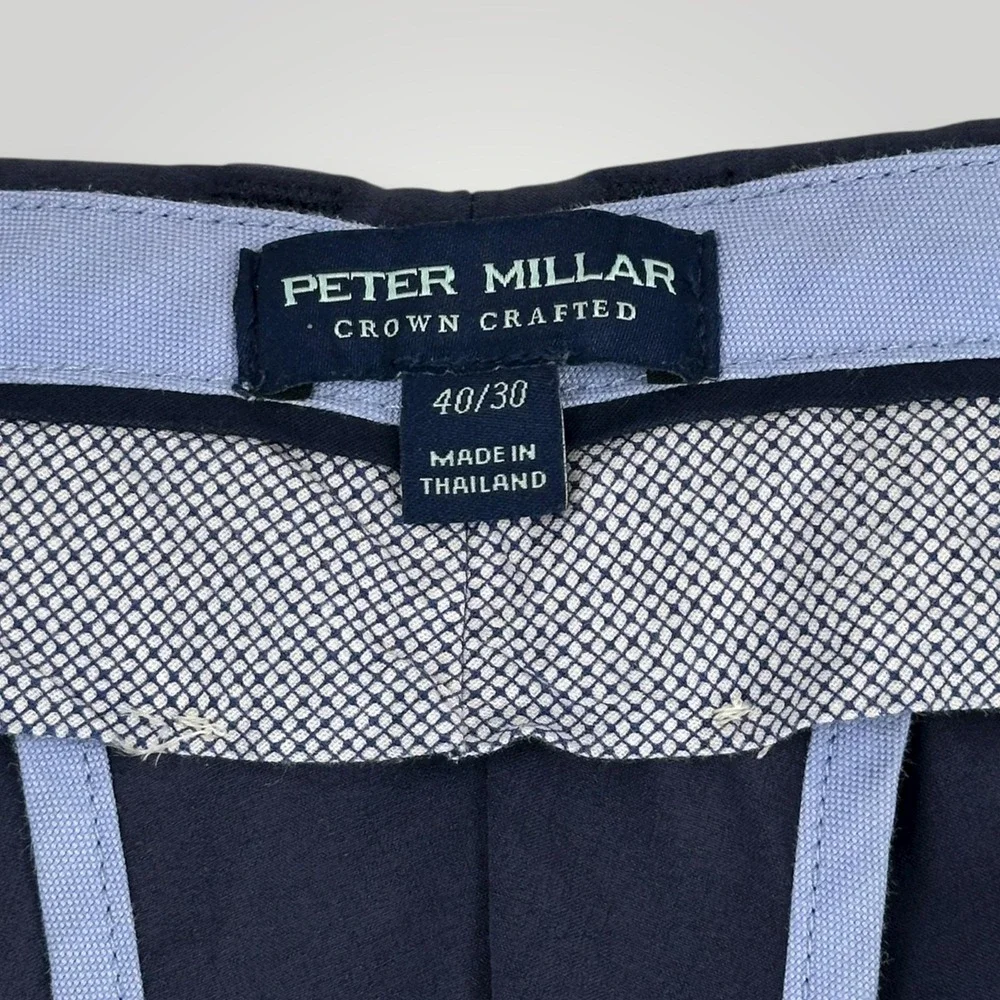 Peter Millar Golf Pants Mens 40x28.5‎ Navy Crown Crafted Performance Polyester